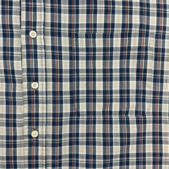 Vintage Bill Blass Shirt Adult 2XL XXL Blue Plaid Button Down Long Sleeve 90s - Picture 4 of 8